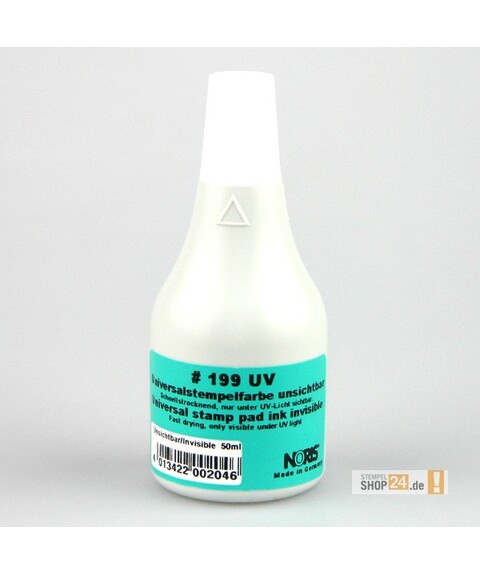 UV Stempelfarbe Noris 199 UV, schnelltrocknend, unsichtbar, 50 ml