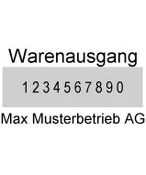 Trodat Professional 55510/PL Ziffernbänderstempel mit Textplatte