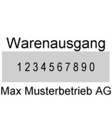 Trodat Professional 55510/PL Ziffernbänderstempel mit Textplatte